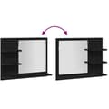 Miniatyrbilde 9 av 11: vidaXL Baderomsspeil svart eik 60x10,5x45 cm konstruert tre