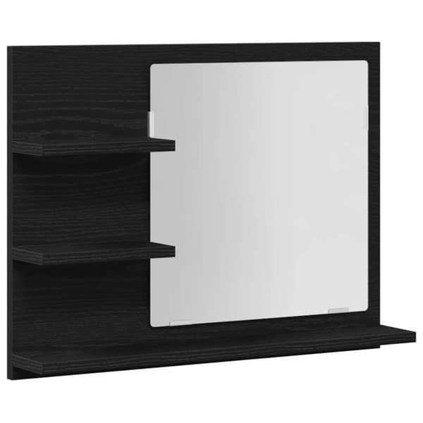vidaXL Baderomsspeil svart eik 60x10,5x45 cm konstruert tre