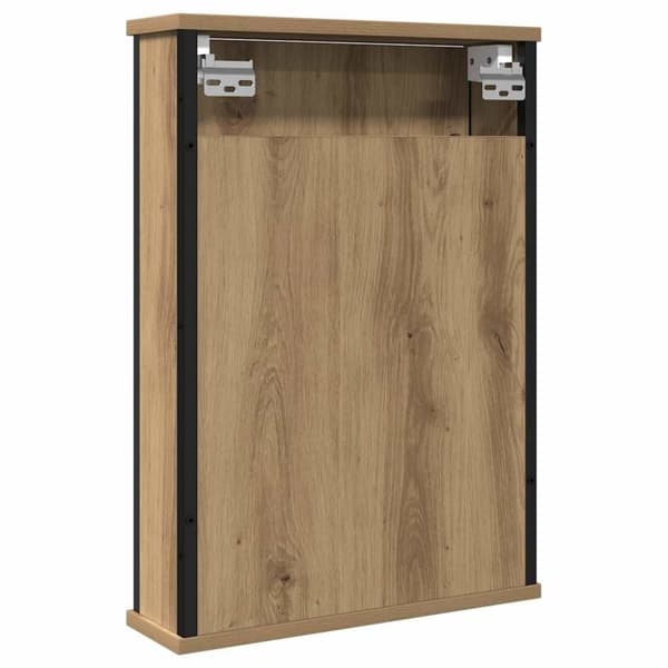 vidaXL badeværelsesskab med spejl 42x12x60 cm konstrueret træ kunsteg