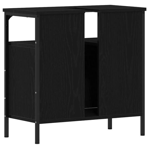 vidaXL underskab til håndvask 60x30x60 cm konstrueret træ sort eg