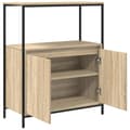 Miniatyrbillede 6 af 11: vidaXL badeværelsesskab med hylder 76,5x35x95 cm sonoma-eg