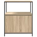 Miniatyrbillede 7 af 11: vidaXL badeværelsesskab med hylder 76,5x35x95 cm sonoma-eg