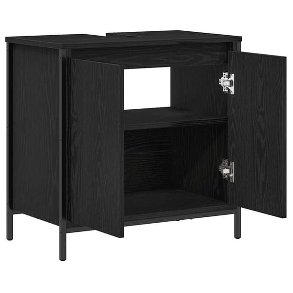 vidaXL håndvaskskab til badeværelse 60x34,5x60 cm sort