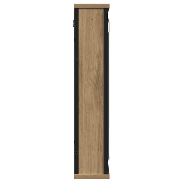 vidaXL Baderomshylle med speil artisan eik 42x12x60 cm konstruert tre