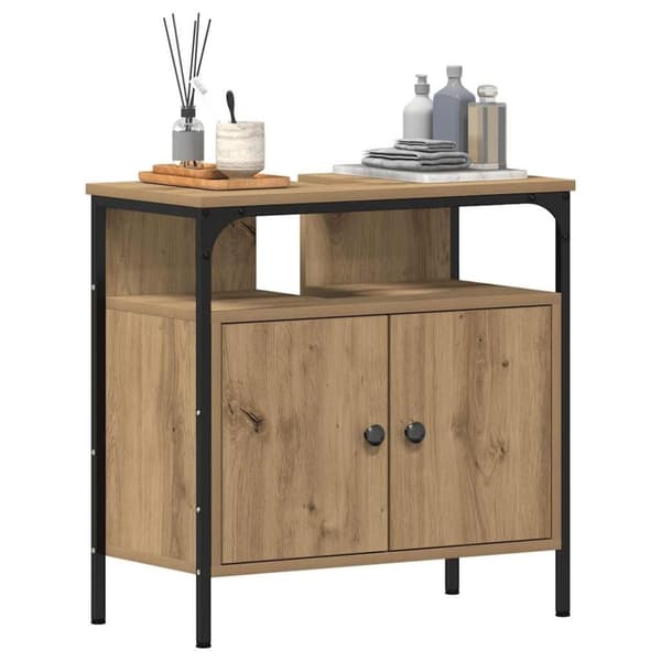 vidaXL Servantskap artisan eik 60x30x60 cm konstruert tre