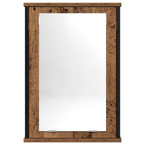 vidaXL Kylpyhuoneen peilikaappi vanha puu 42x12x60 cm tekninen puu