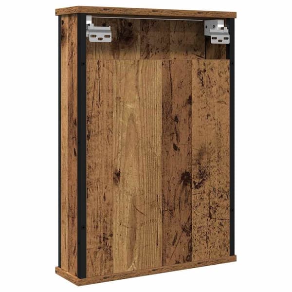 vidaXL Kylpyhuoneen peilikaappi vanha puu 42x12x60 cm tekninen puu
