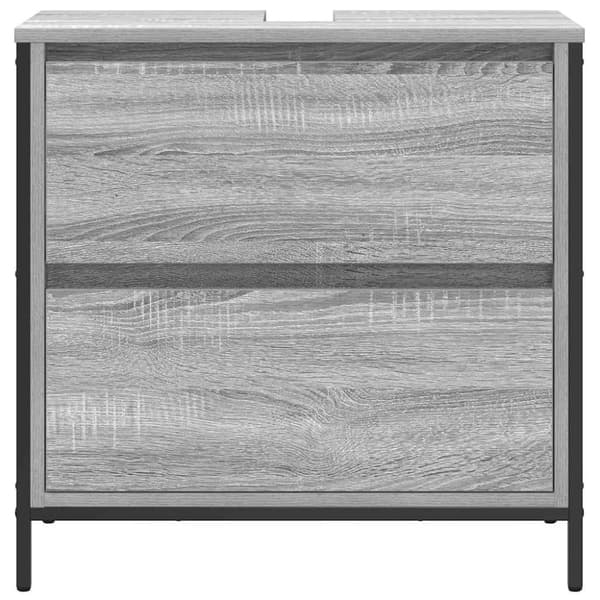 vidaXL Kylpyhuoneen allaskaappi laatikoilla harmaa sonoma 60x34,5x60cm