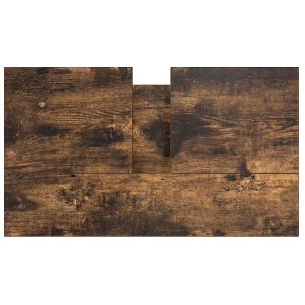 vidaXL håndvaskskab med skuffer 60x34,5x60 cm røget egetræsfarve