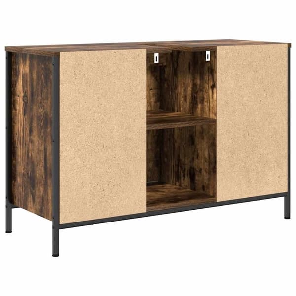 vidaXL Tvättställsskåp med lådor rökfärgad ek 90x34,5x60 cm