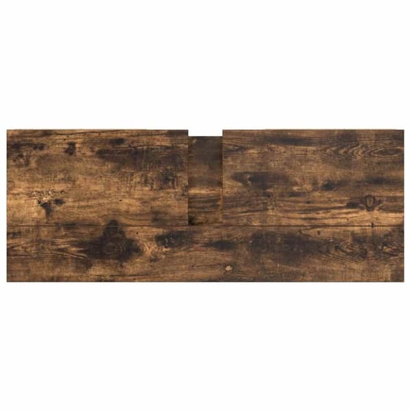 vidaXL Tvättställsskåp med lådor rökfärgad ek 90x34,5x60 cm