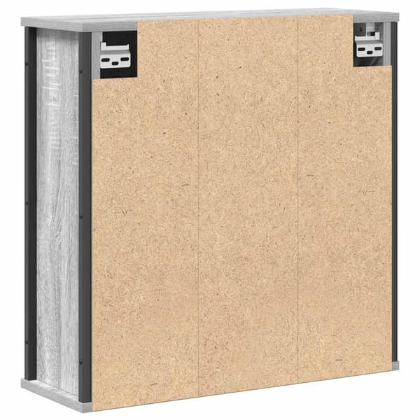 vidaXL Baderoms veggskap med speil grå eik 60x21x60 cm