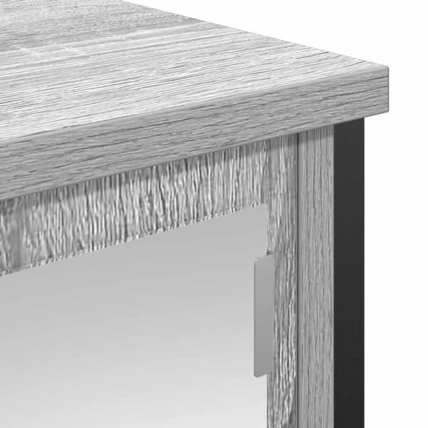 vidaXL kylpyhuoneen seinäkaappi peiliharmaa sonoma 60x21x60 cm