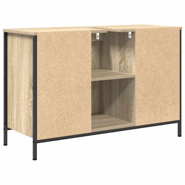 vidaXL håndvaskskab med skuffer 90x34,5x60 cm sonoma-eg