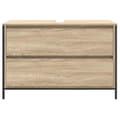 Miniatyrbillede 7 af 11: vidaXL håndvaskskab med skuffer 90x34,5x60 cm sonoma-eg