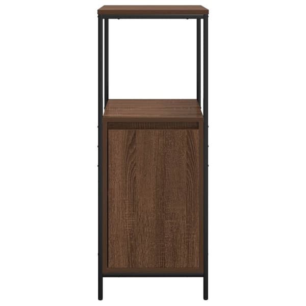 vidaXL Baderomsskap med hyller svart eik 36x35x95 cm