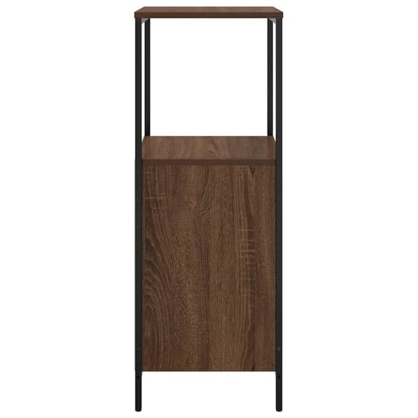vidaXL Baderomsskap med hyller svart eik 36x35x95 cm