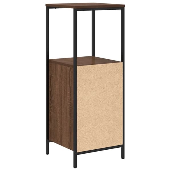 vidaXL Baderomsskap med hyller svart eik 36x35x95 cm