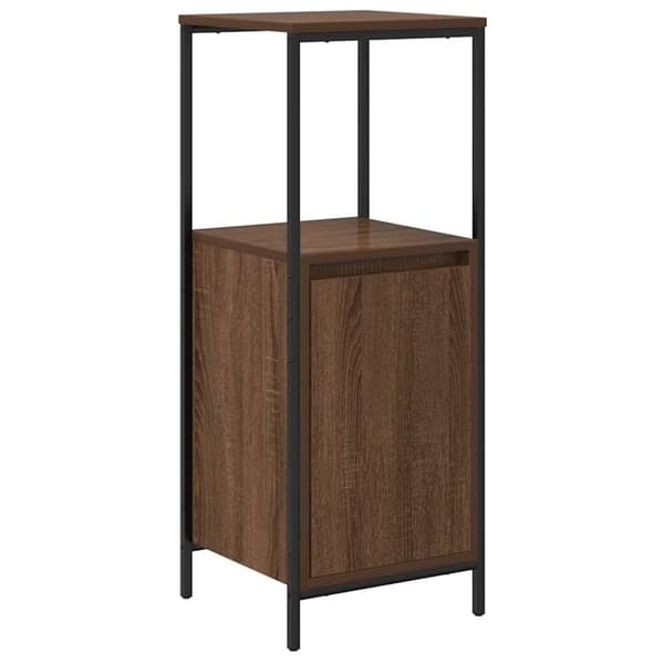 vidaXL Baderomsskap med hyller svart eik 36x35x95 cm