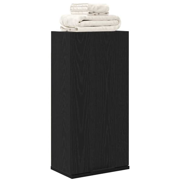 vidaXL Vegghengt skap svart eik 32x20x67 cm konstruert tre