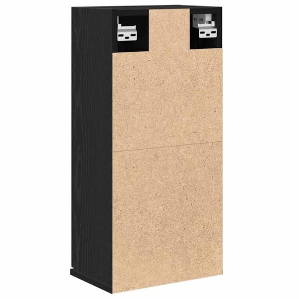 vidaXL Vegghengt skap svart eik 32x20x67 cm konstruert tre