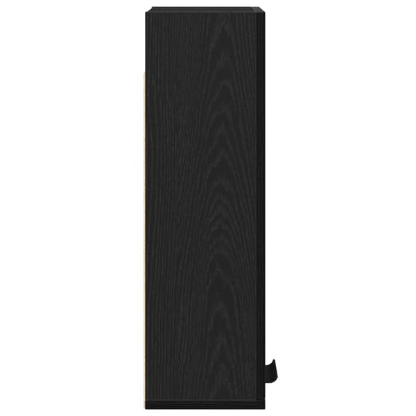 vidaXL væghængt skab 32x20x67 cm konstrueret træ sort egetræsfarve