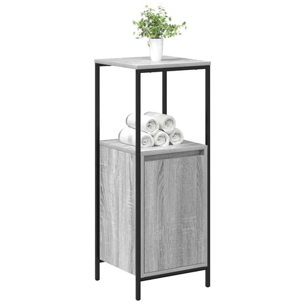 vidaXL Kylpyhuonekaappi hyllyillä harmaa sonoma 36x35x95 cm