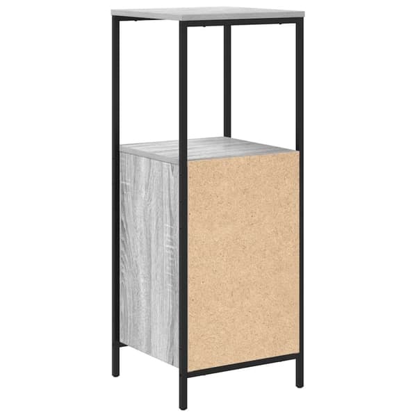 vidaXL Baderomsskap med hyller grå eik 36x35x95 cm