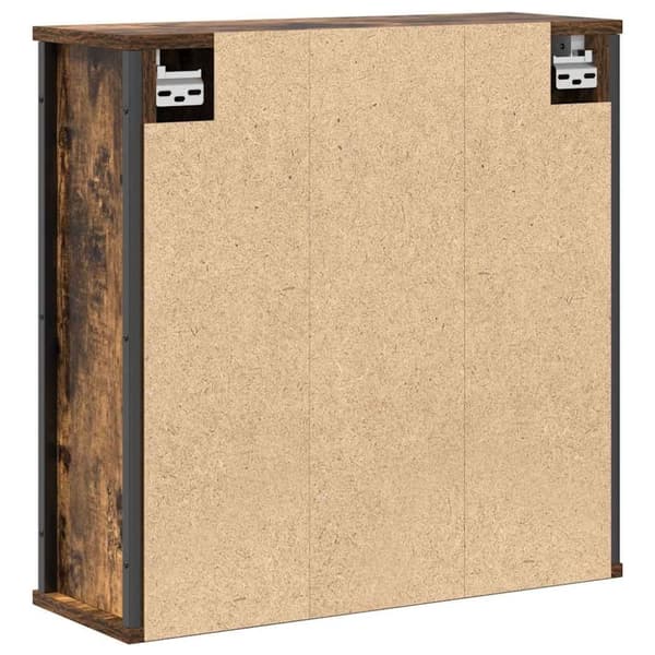 vidaXL kylpyhuoneen seinäkaappi peilillä savustammi 60x21x60 cm