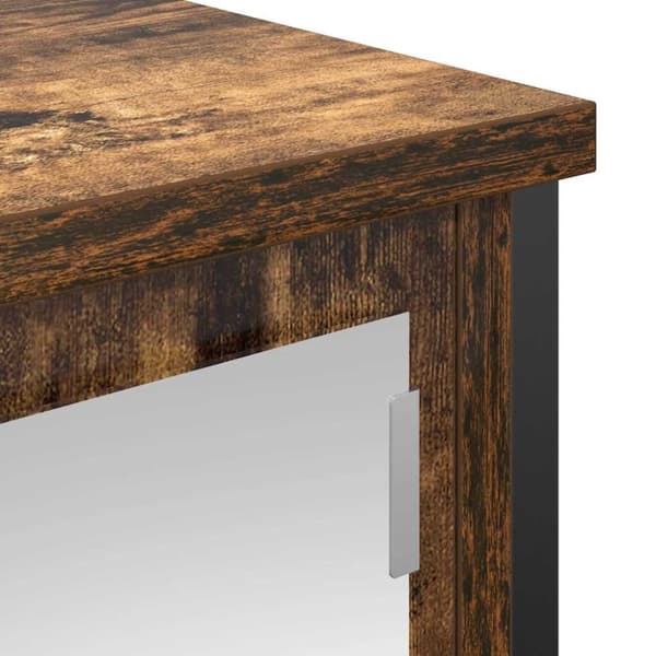 vidaXL kylpyhuoneen seinäkaappi peilillä savustammi 60x21x60 cm