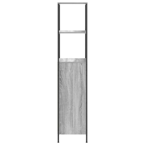 vidaXL badeværelsesskab med hylder 36x35x165 cm grå sonoma-eg