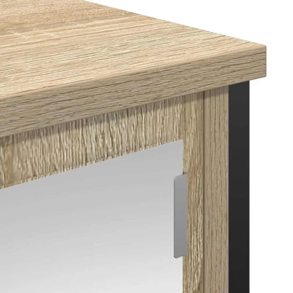 vidaXL vægskab til badeværelse med spejl 60x21x60 cm sonoma-eg