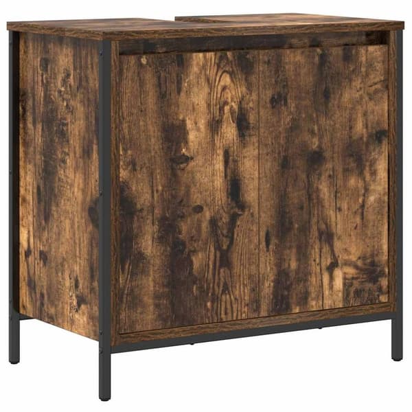 vidaXL Baderomsservantskap røkt eik 60x34,5x60 cm