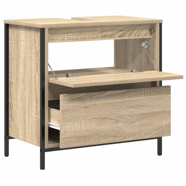 vidaXL Baderomsservantskap med skuffer sonoma eik 60x34,5x60 cm