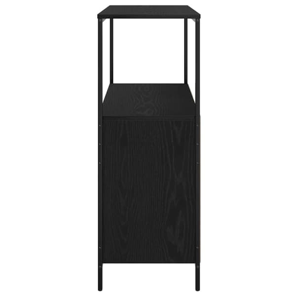 vidaXL Kylpyhuonekaappi hyllyillä musta tammi 76,5x35x95 cm