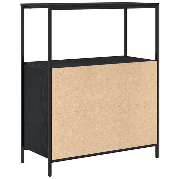 vidaXL Kylpyhuonekaappi hyllyillä musta tammi 76,5x35x95 cm