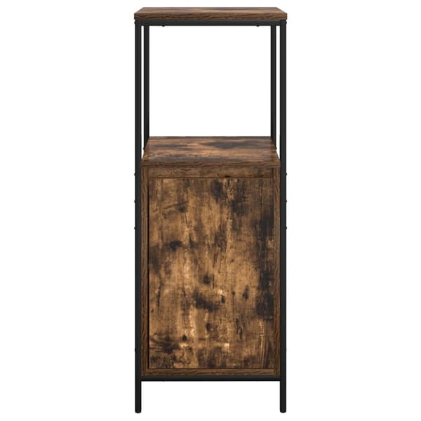 vidaXL badeværelsesskab med hylder 36x35x95 cm røget egetræsfarve