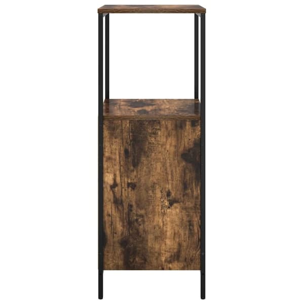 vidaXL badeværelsesskab med hylder 36x35x95 cm røget egetræsfarve