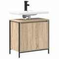 Miniatyrbillede 5 af 11: vidaXL håndvaskskab til badeværelse 60x34,5x60 cm sonoma-eg