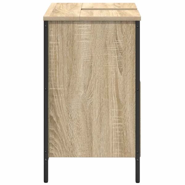 vidaXL håndvaskskab til badeværelse 60x34,5x60 cm sonoma-eg
