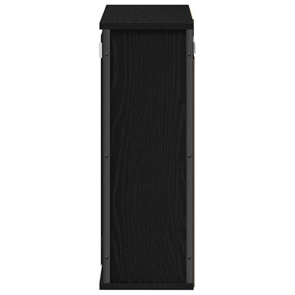 vidaXL Baderoms veggskap med speil svart eik 50x21x60 cm