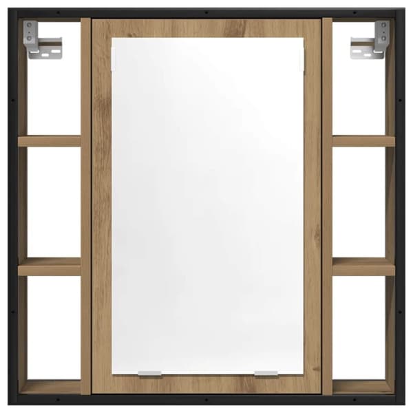 vidaXL Spegelskåp för badrum artisan ek 60x16x60 cm konstruerat trä