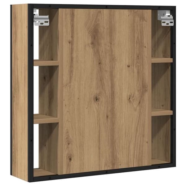 vidaXL Spegelskåp för badrum artisan ek 60x16x60 cm konstruerat trä