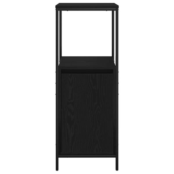 vidaXL badeværelsesskab med hylder 36x35x95 cm sort egetræsfarve