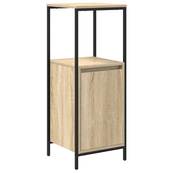 vidaXL Baderomsskap med hyller sonoma eik 36x35x95 cm