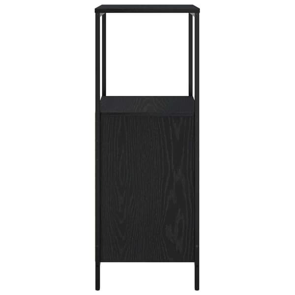 vidaXL Baderomsskap med hyller svart eik 36x35x95 cm