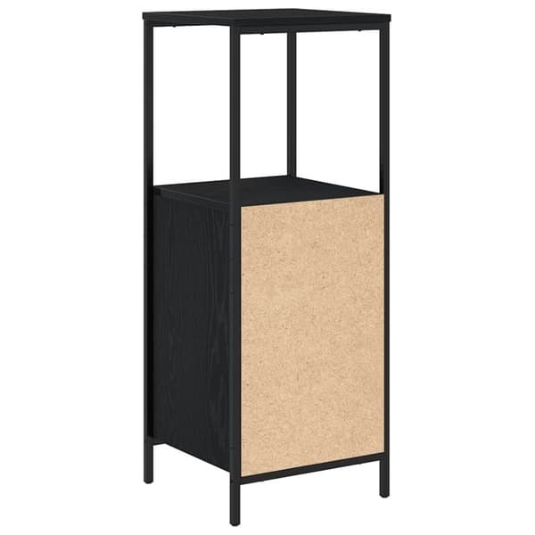 vidaXL Baderomsskap med hyller svart eik 36x35x95 cm