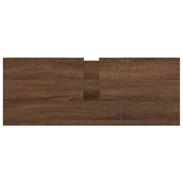 vidaXL håndvaskskab med skuffer 90x34,5x60 cm brun egetræsfarve