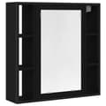 Miniatyrbilde 3 av 11: vidaXL Baderomsskap med speil svart eik 60x16x60 cm konstruert tre