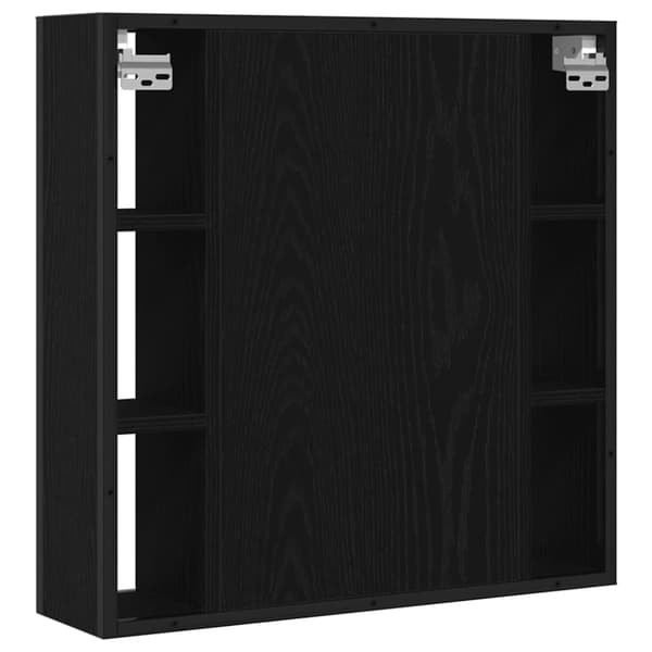 vidaXL Baderomsskap med speil svart eik 60x16x60 cm konstruert tre